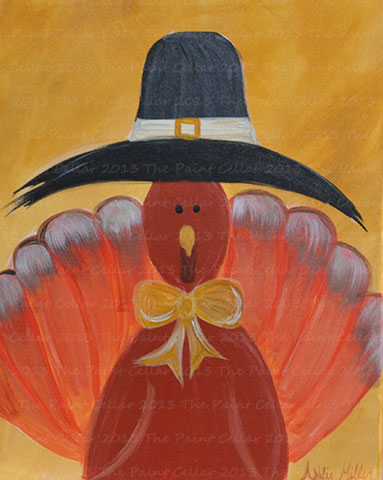 383x480 November 18 Turkey Day - Thanksgiving Painting For Kids
