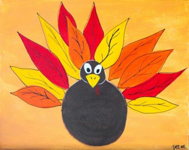 650x518 Painting Workshop Kids Camp November Turkey Time! - Thanksgiving Painting For Kids
