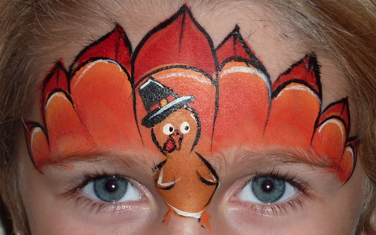 1280x801 Thanksgiving Turkey Face Painting - Thanksgiving Turkey Painting