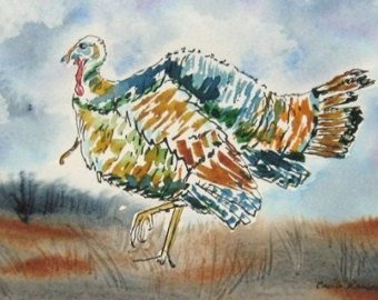 340x270 Ink Paintings Etsy Ca - Thanksgiving Turkey Painting