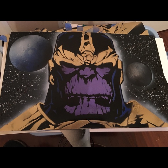580x580 Accessories Thanos Painting Spray Painted Poshmark - Thanos Painting