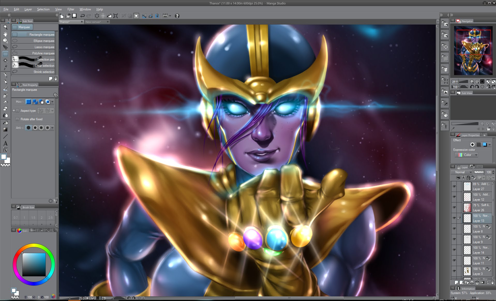 1918x1164 Let's Draw Lady Thanos Digital Painting - Thanos Painting