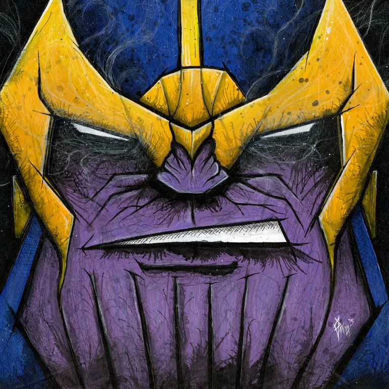 770x770 Saatchi Art Thanos, The Mad Titan Painting By Chris Panila - Thanos Painting