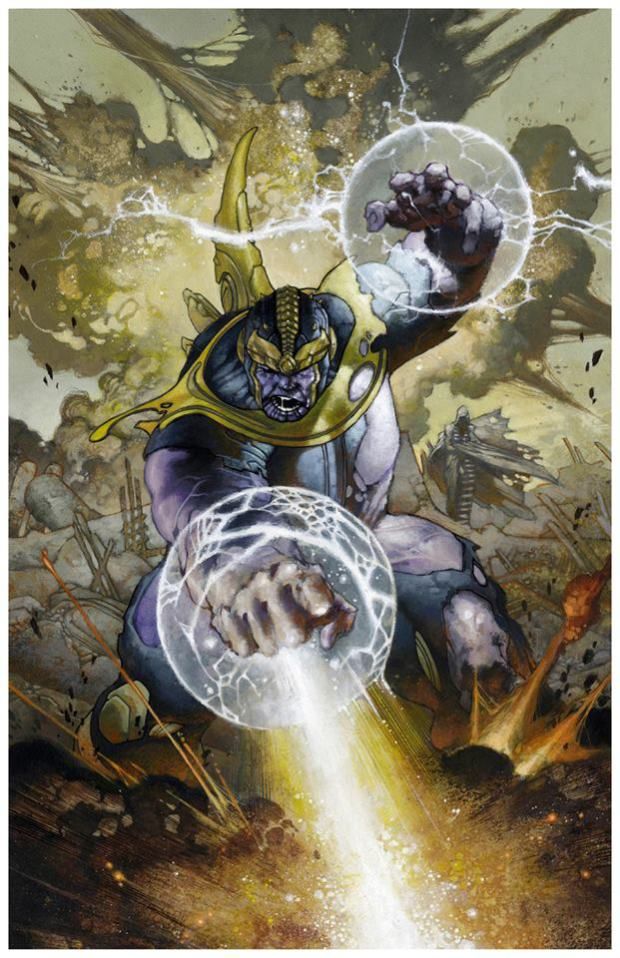 620x958 Simone Bianchi Thanos Art Guardians Of The Galaxy Marvel Painting - Thanos Painting
