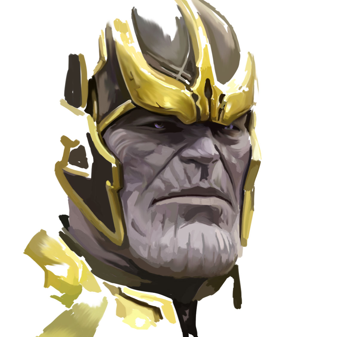1128x1128 Thanos Digital Painting By Danomano65 On Newgrounds - Thanos Painting