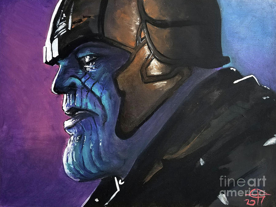 900x675 Thanos Painting By Tom Carlton - Thanos Painting