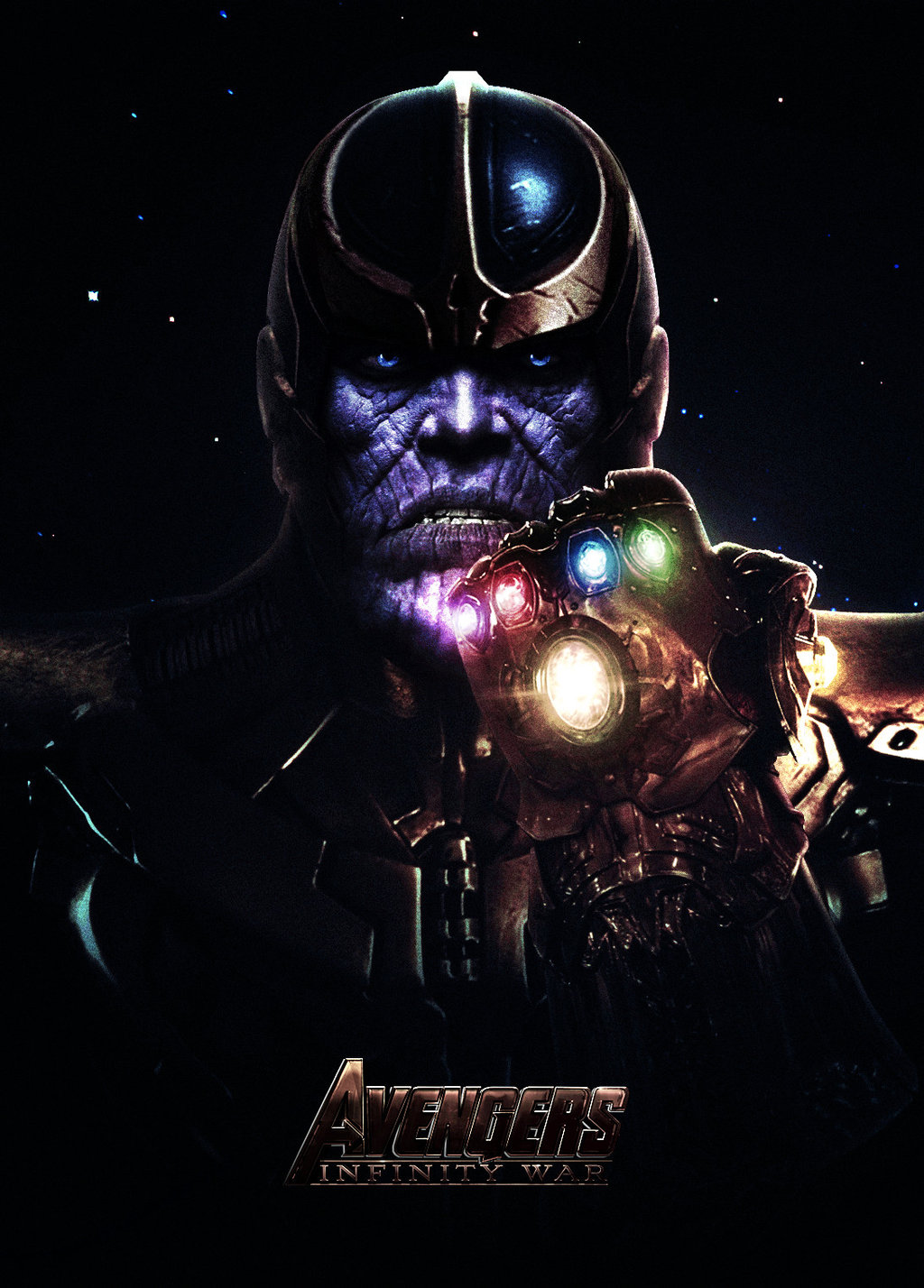 1024x1428 Avengers Infinity War (2018) - Thanos Painting