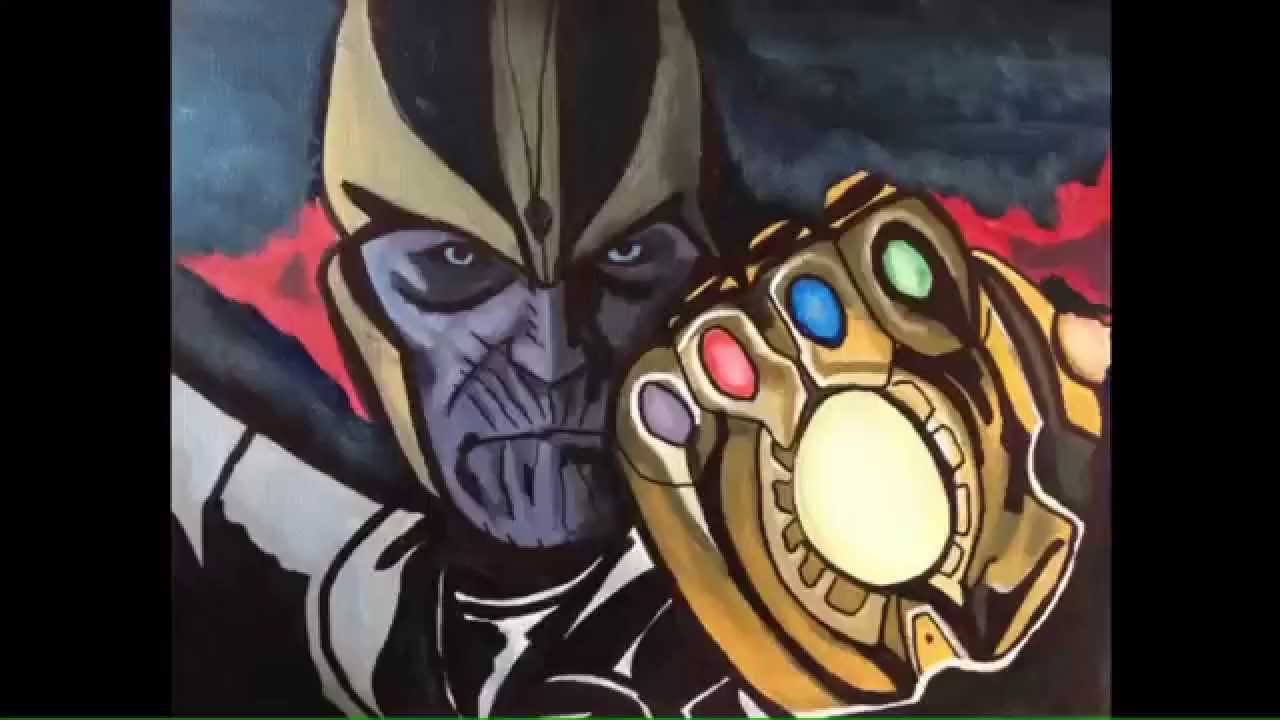1280x720 Thanos With The Infinity Gauntlet Time Lapse Painting - Thanos Painting