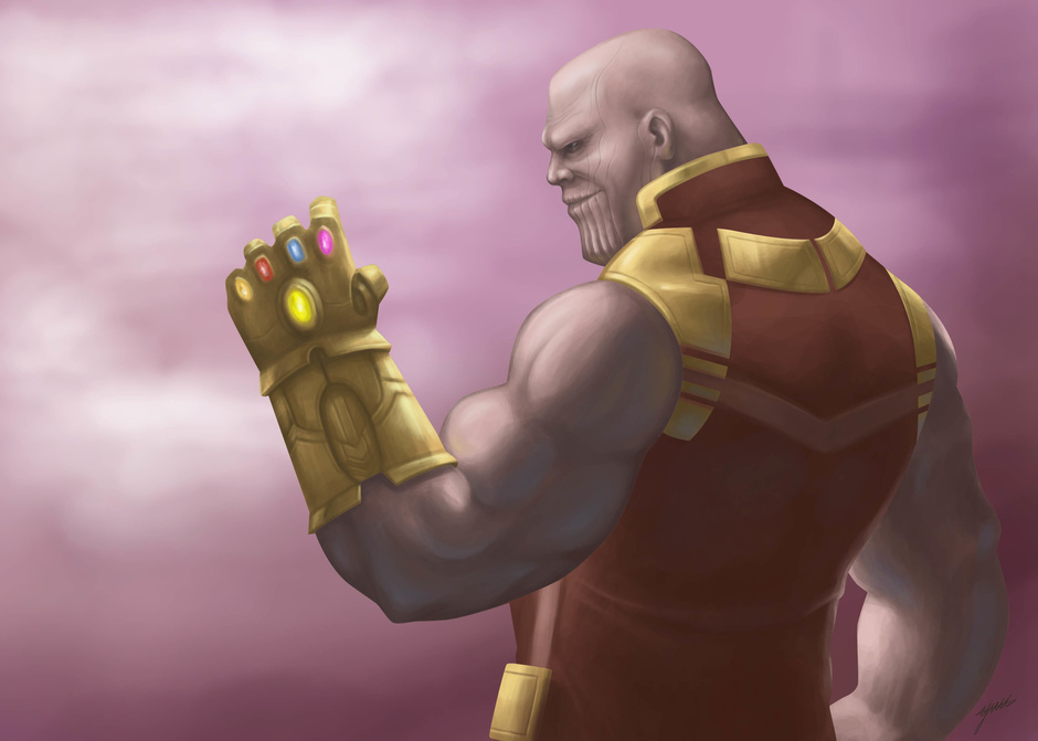 940x671 Thanos Infinity War By Ujval Purabiya Fan Art 2d Cgsociety - Thanos Painting