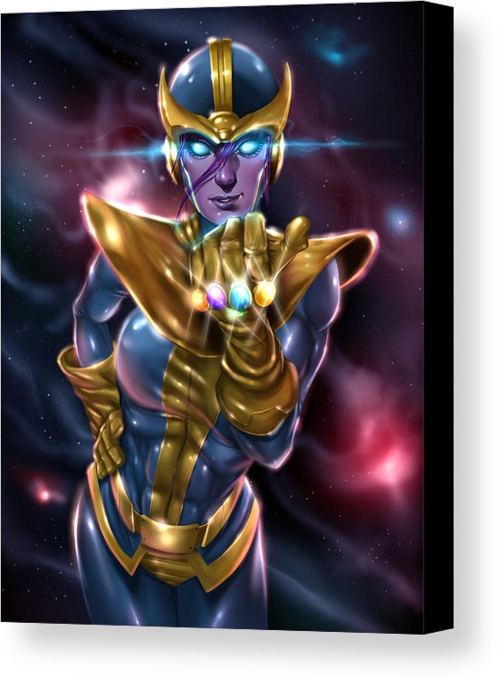 550x750 Lady Thanos Canvas Print Canvas Art By Pete Tapang - Thanos Painting