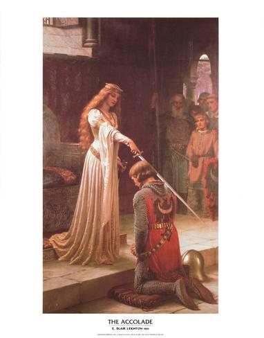382x488 The Accolade Art By Edmund Blair Leighton - The Accolade Painting