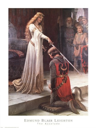325x432 The Accolade Fine Art Print By Edmund Blair Leighton - The Accolade Painting