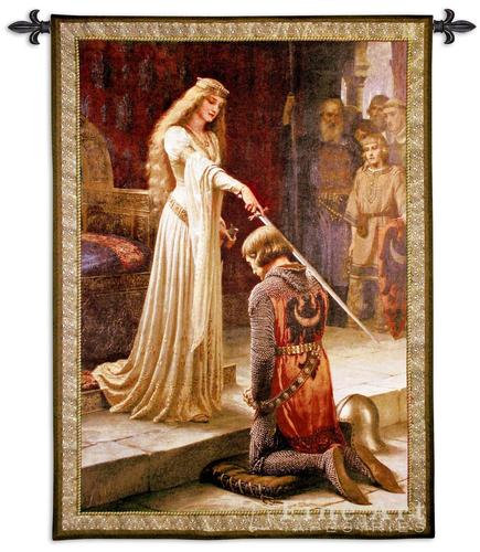435x500 The Accolade Painting Medieval Tapestry Wall Hanging - The Accolade Painting