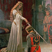 180x180 The Accolade Painting By Edmund Blair Leighton - The Accolade Painting