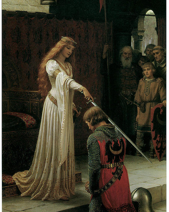 546x682 The Accolade Poster By Edmund Blair Leighton - The Accolade Painting