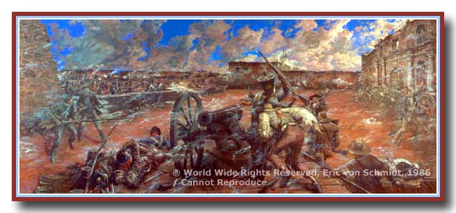 656x307 Eric Von Schmidt Paints Storming Of The Alamo - The Alamo Painting