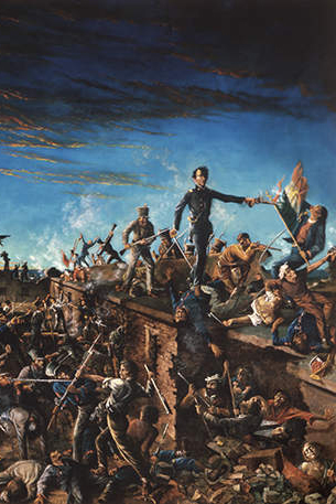 305x457 Painting Texas History Bullock Texas State History Museum - The Alamo Painting