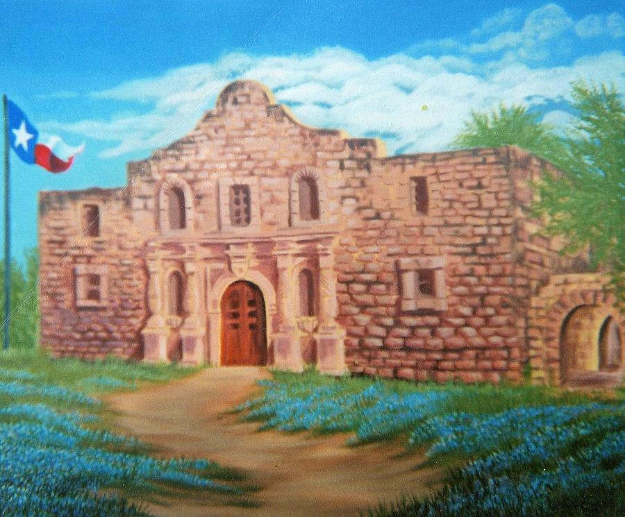 900x745 The Alamo Painting By Lydia Evans - The Alamo Painting