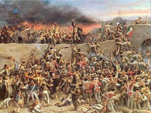 530x398 An Excellent Painting Entitled, The Siege Of The Alamo By - The Alamo Painting