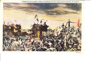 300x200 Austin, Texas Dawn At The Alamo Painting At Capitol 1930s Ebay - The Alamo Painting