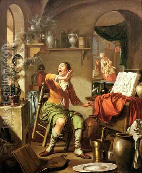 495x600 The Alchemist Hendrick Heerschop Or Herschop Reproduction 1st - The Alchemist Painting