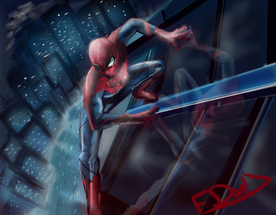 900x701 The Amazing Spider Man - The Amazing Spider Man Painting