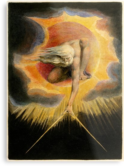 413x550 The Ancient Of Days Painting By William Blake Metal Prints By - The Ancient Of Days Painting