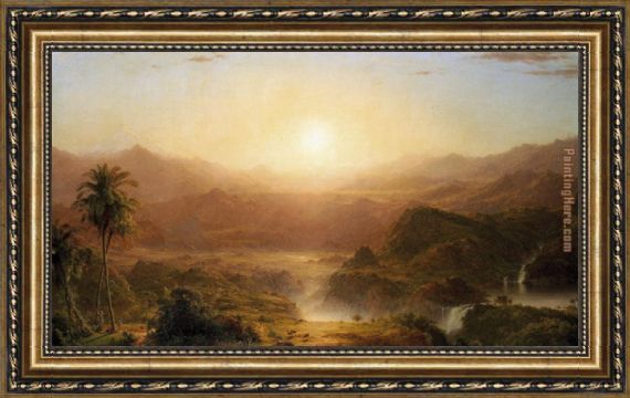 570x360 Frederic Edwin Church The Andes Of Ecuador Framed Painting - The Andes Of Ecuador Painting