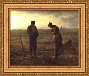 300x258 Jean Francois Millet The Angelus Framed Canvas Giclee Print 27x23 - The Angelus Painting