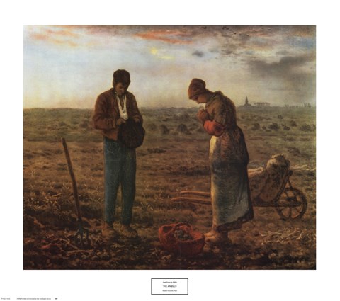 480x425 The Angelus, C.1859 Fine Art Print By Jean Francois Millet - The Angelus Painting
