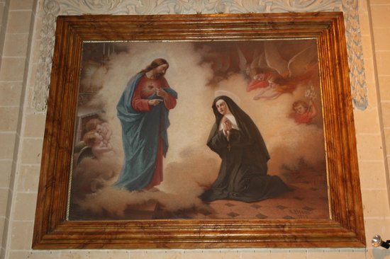 550x366 Painting Representing The Apparition Of The Sacred Heart Of Jesus - The Apparition Painting