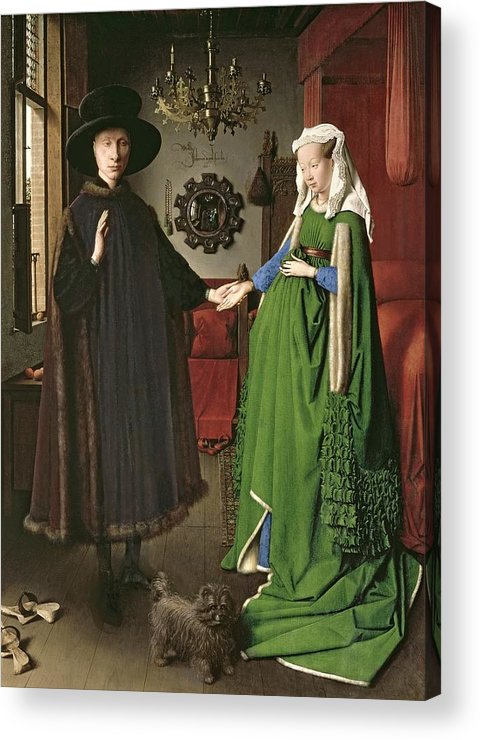 480x740 The Arnolfini Marriage Acrylic Print By Jan Van Eyck - The Arnolfini Portrait Painting