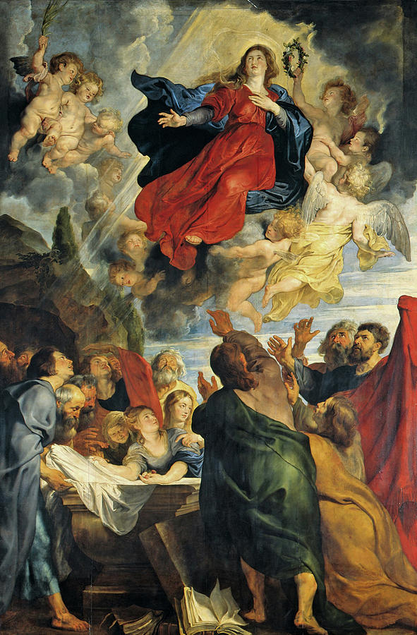 591x900 The Assumption Of The Virgin Mary Painting By Peter Paul Rubens - The Assumption Of Mary Painting