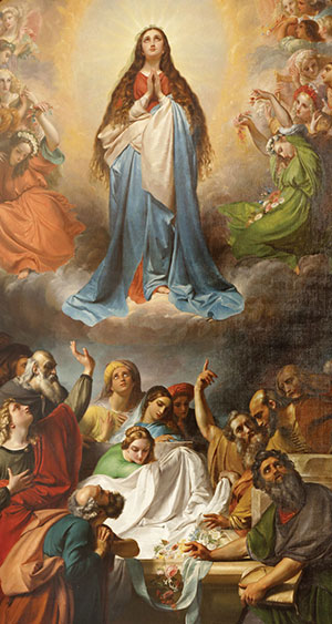 300x563 A Celebration Of Church Tradition - The Assumption Of Mary Painting