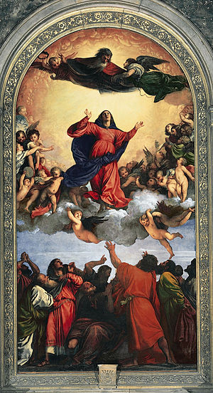 300x552 Assumption Of The Virgin (Titian) - The Assumption Of The Virgin Painting