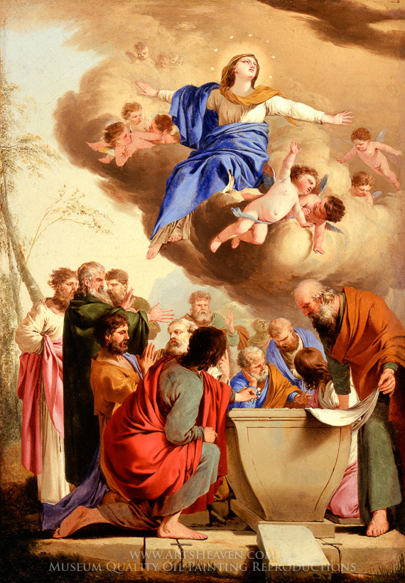 570x820 Reproduction Painting Laurent De La Hyre The Assumption, Hand - The Assumption Painting