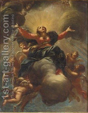 309x397 The Assumption Of The Virgin North Italian School Reproduction - The Assumption Painting