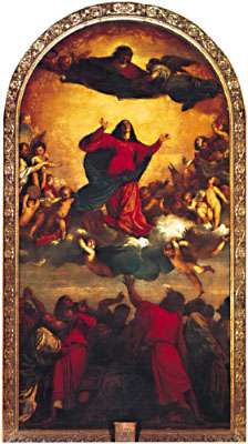 224x400 Assumption Painting By Titian - The Assumption Painting