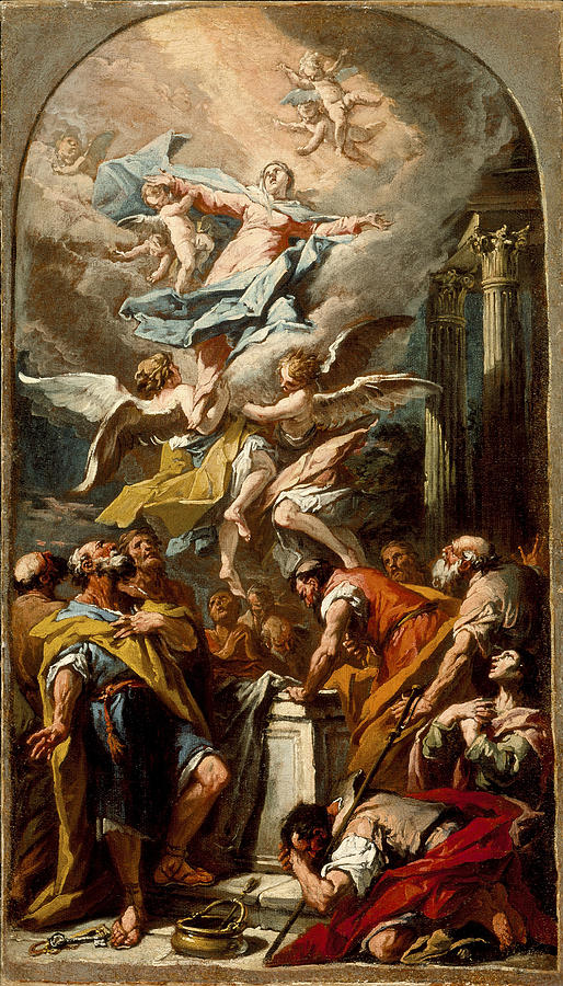 514x900 The Assumption Of The Virgin Painting By Gaspare Diziani - The Assumption Painting
