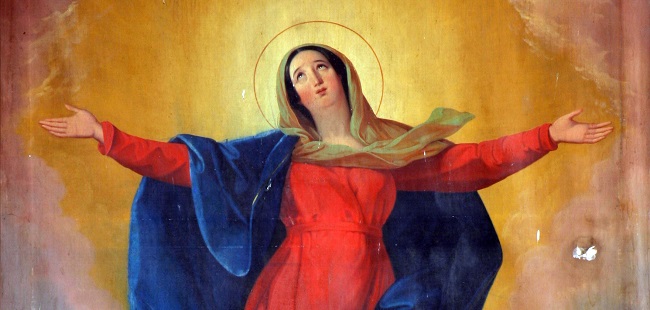 650x310 The Assumption Of The Blessed Virgin Mary Serviam Ministries - The Assumption Painting