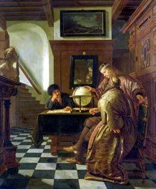 220x267 The Astronomer By Johannes Vermeer - The Astronomer Painting
