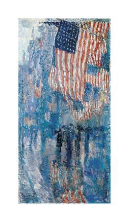 263x450 The Avenue In The Rain, 1917 Premium Giclee Print By Frederick - The Avenue In The Rain Painting