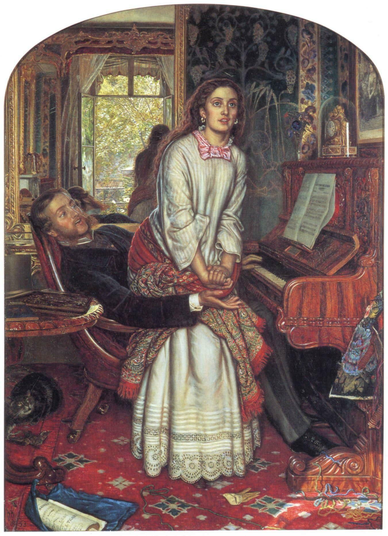 1350x1867 William Holman Hunt - The Awakening Conscience Painting
