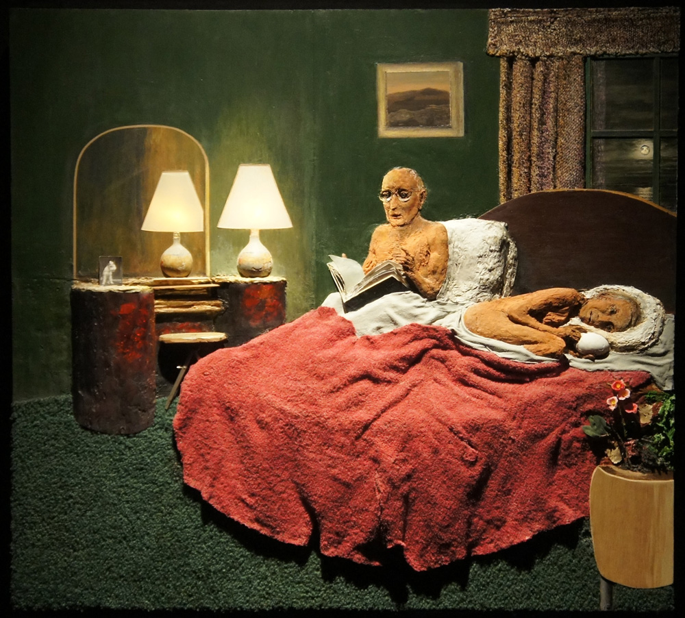 1000x902 Portrait Of The Artist As An Old Man Llyn Foulkes One Man Band - The Awakening Painting