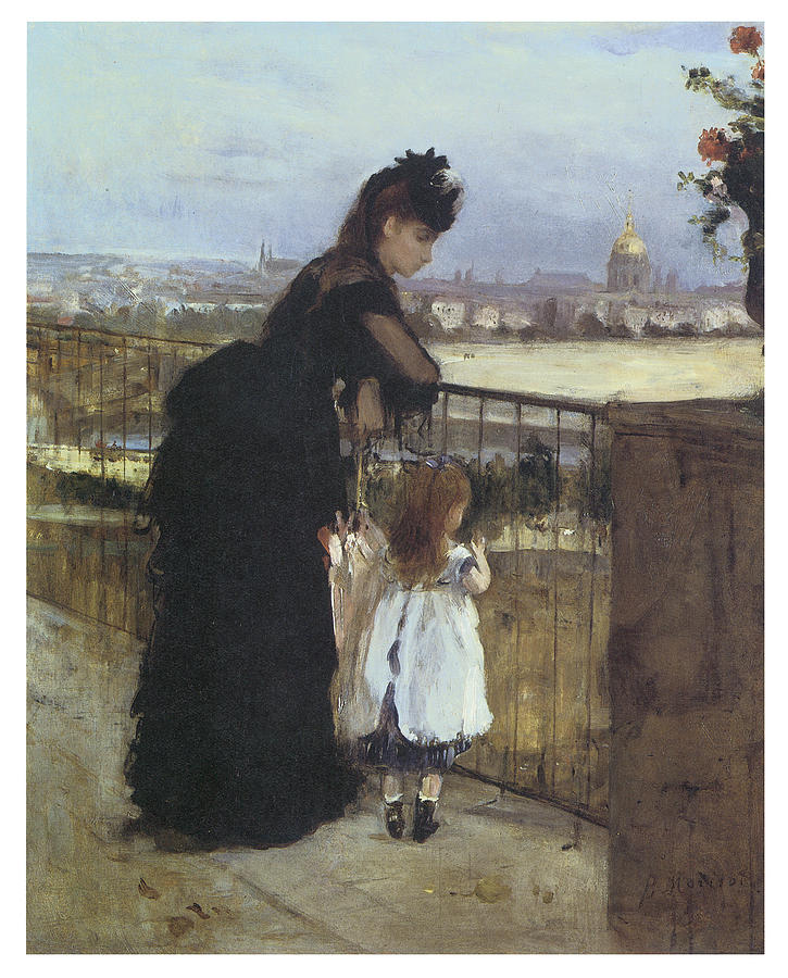 725x900 On The Balcony Painting By Berthe Morisot - The Balcony Painting