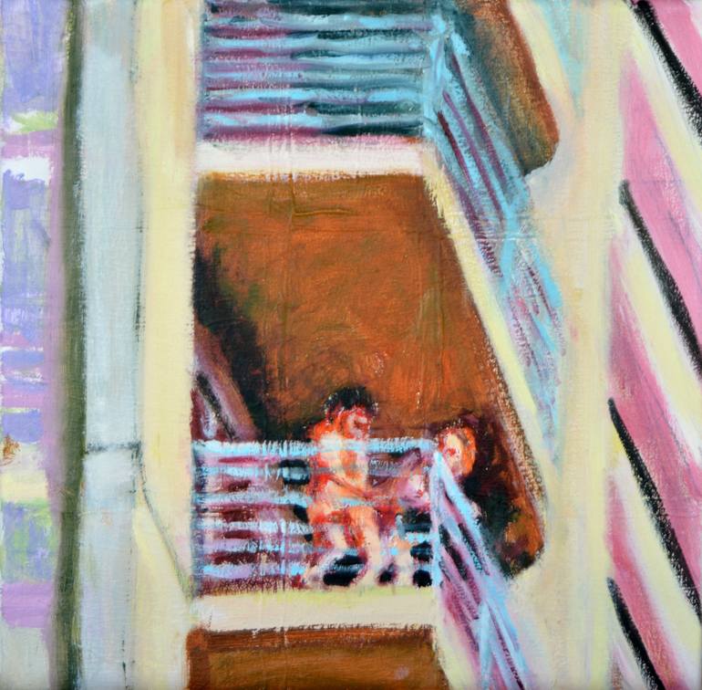770x756 Saatchi Art The Balcony Painting By Daniel Valentim - The Balcony Painting