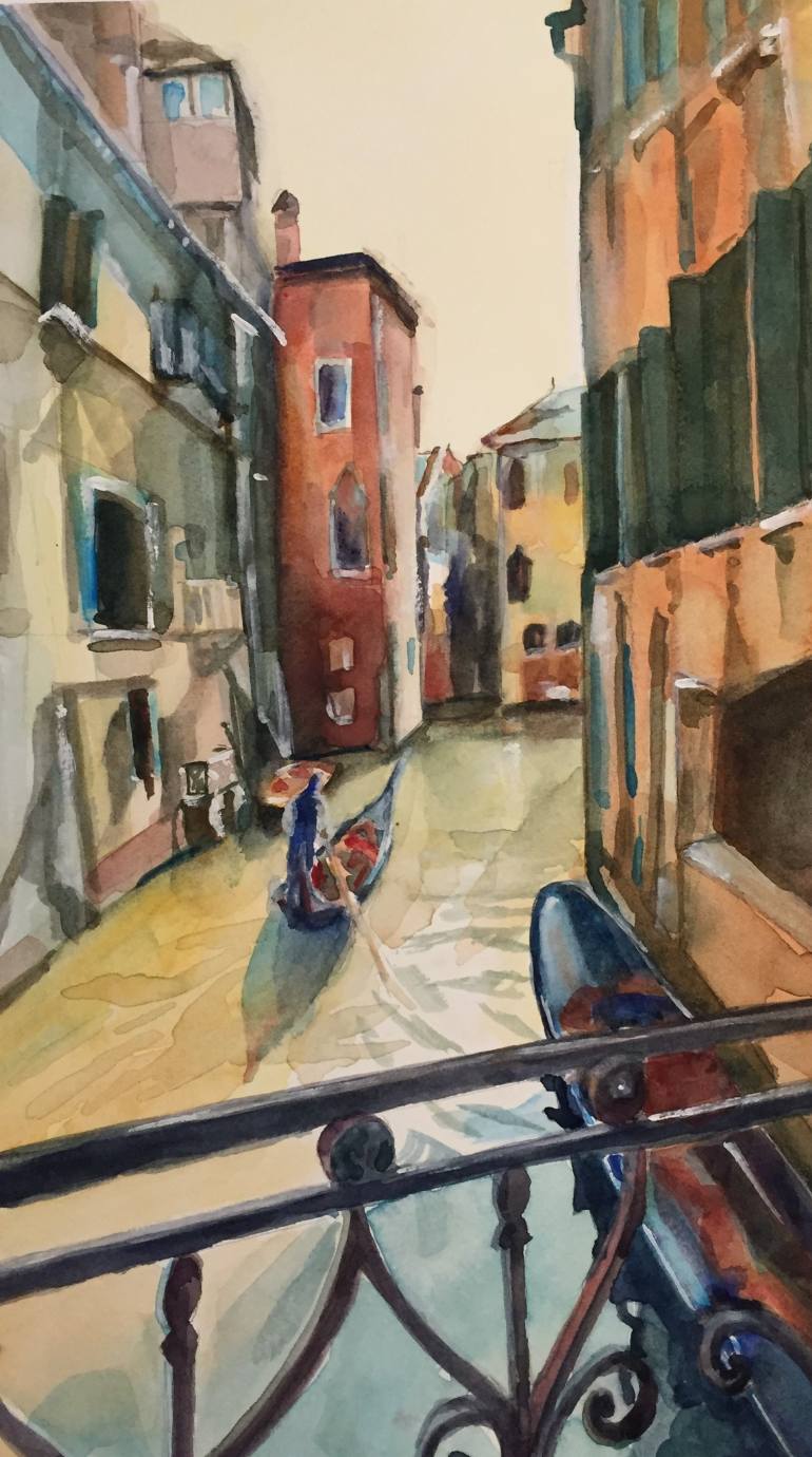 770x1380 Saatchi Art View From The Balcony Painting By Bronwen Jones - The Balcony Painting