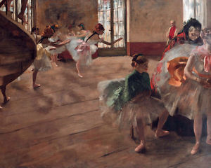 300x240 Degas The Ballerina Ballet Dance Rehearsal Painting 8x10 Real - The Ballerina Painting