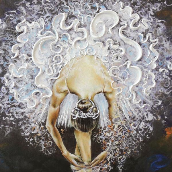 600x600 Figurative Ballerina Dancer With Tutu Painting - The Ballerina Painting