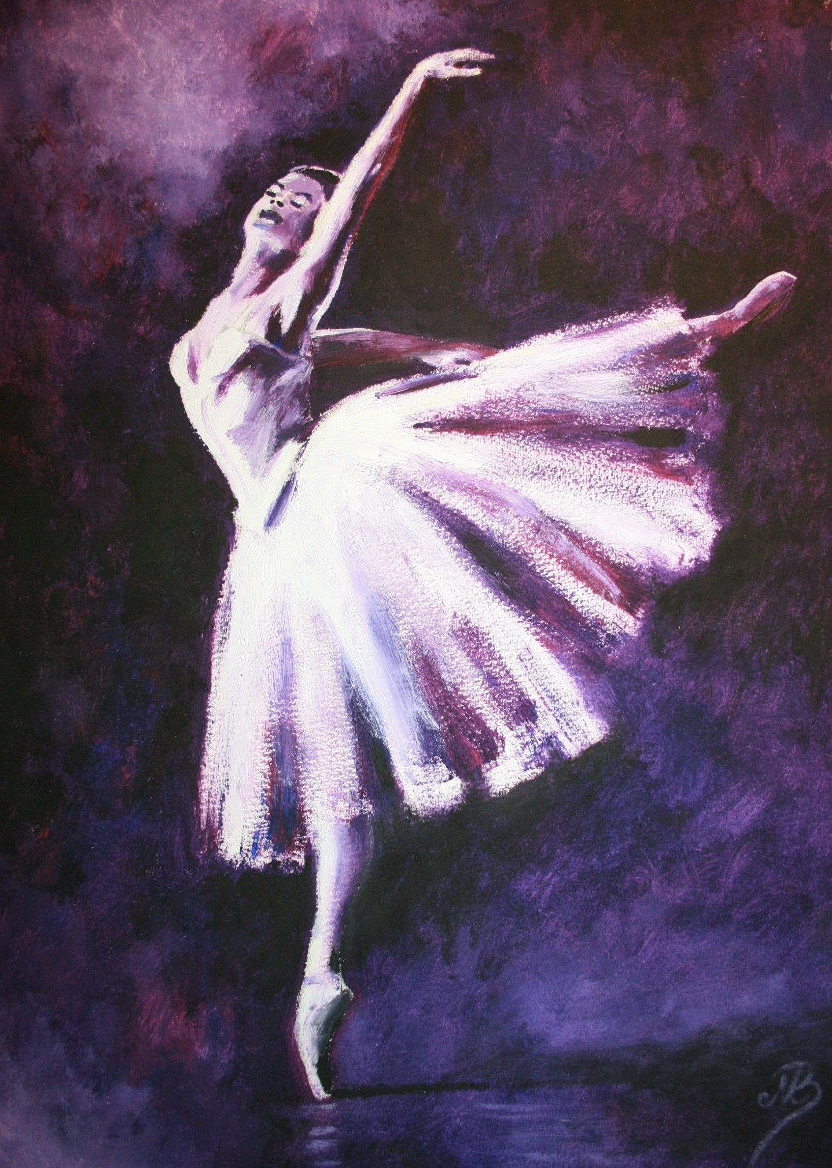 The Ballerina Painting at PaintingValley.com | Explore collection of ...